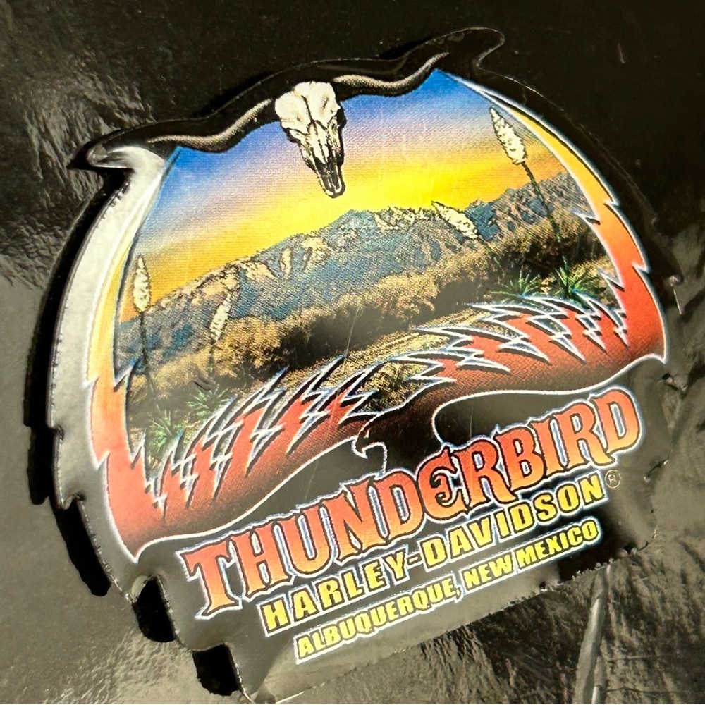 Harley Davidson Motor Cycles Thunderbird Albuquerque New Mexico Metal Biker Pin